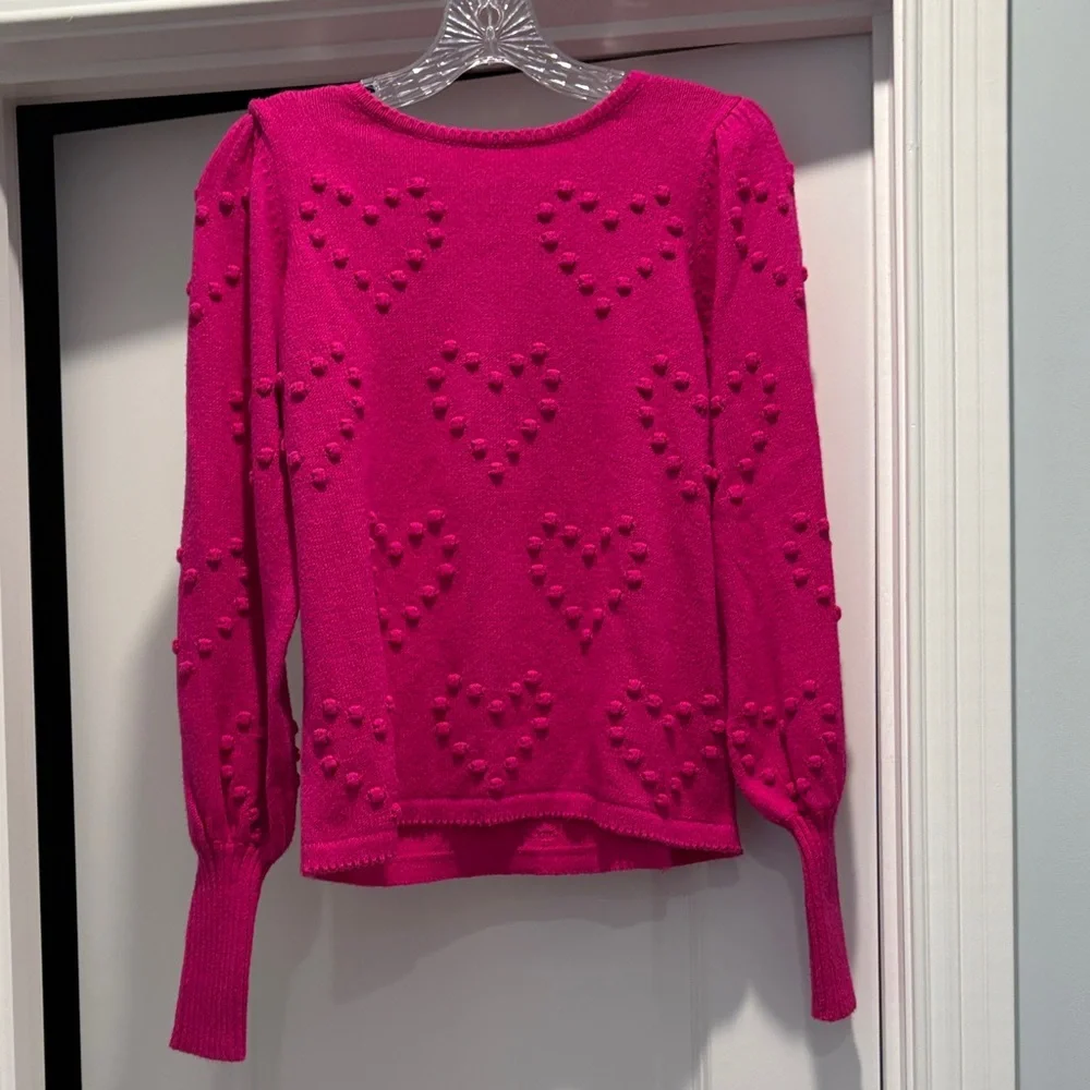 Lilly Pulitzer Vibrant Pink Heart Sweater - Picture 1 of 7